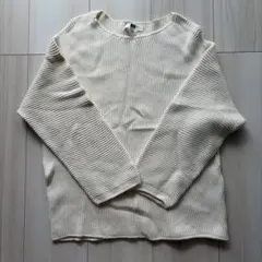 UNIQLO アイボリー 長袖ニット Mサイズ
