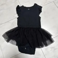 ブラックフリルワンピース 12-18 Months