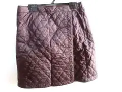 Lサイズ　 巻きスカート　 フリース　ブラウン系　レディース　防寒