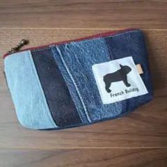 デニムリメイクポーチ☆マルチポーチ☆シガレットポーチ☆フレブル