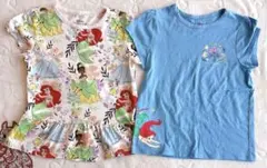 Costco アリエルとプリンセスのTシャツ2枚セット♡