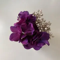 成人式前撮り パープル紫金 髪飾りヘッドドレスヘッドパーツ ウェディング卒業式袴