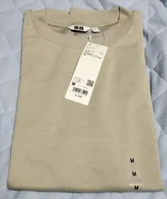 エアリズムコットンオーバーサイズTシャツ 五分袖ライトグレーМ