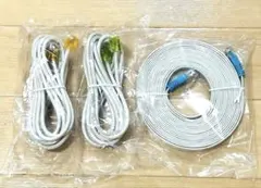 【新品•未開封】 モジュラーケーブル 2本 •LANケーブル1本 の3点セット