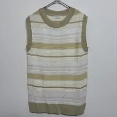 earth music&ecologyアース　マルチボーダー　ノースリーブニット