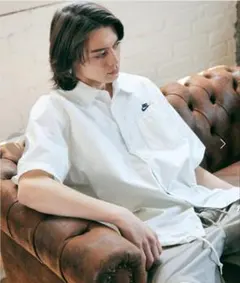 ナイキ メンズ ショートスリーブオックスフォード ボタンアップシャツ 白Sのサムネイル