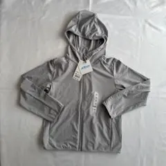 タグ付新品未使用 キッズ130 ユニクロ エアリズム UVカットメッシュパーカー