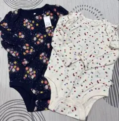 babyGap ロンパース 2枚セット 花柄 ドット柄のサムネイル
