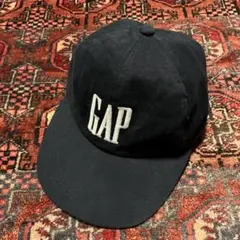 90S Vintage OLD GAP キャップ 帽子 ブラック デカロゴ 美品