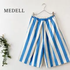 MEDELL 日本製 岡山 綿100% ストライプガウチョパンツのサムネイル