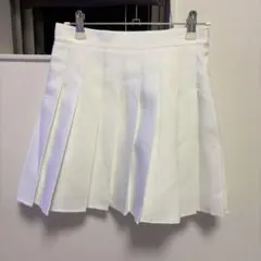 プリーツミニスカート ホワイト
