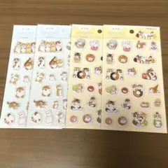 セリア　モフサンド　ぷくっとシール3　2種　4枚セット
