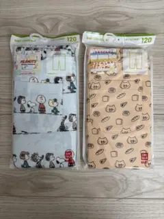 新品 ユニクロ レギンス7分丈120cm2枚セット スヌーピー ノラネコぐんだん