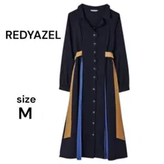 REDYAZEL★レディアゼル★配色ダブルバックル★シャツワンピース★プリーツ