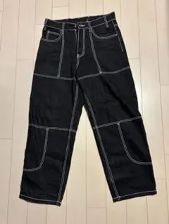 Butter goodsブラックデニムパンツ 即購入可 - メルカリ