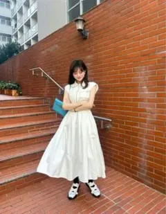 bibiy新品PEONY DRESS ピコレースワンピース - メルカリ