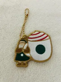 最終値下げ Starbucks スタバ ホリデー 刺繍キーホルダー