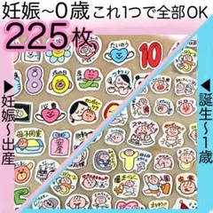 ⭕️超大容量⭕️ お得　母子手帳シール　マタニティシール　妊娠記録　成長記録