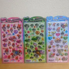 パワーパフガールズ うるちゅるポップシール　3枚セット パワパフ
