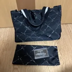 CHANEL 旧トラベルライン　トートバッグ　ブラック