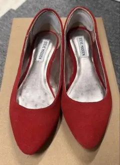 STEVE MADDEN 赤いフラットパンプス　約24.5センチ