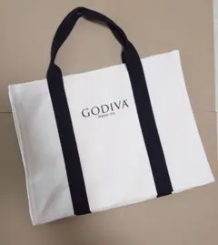 GODIVA トートバッグ キャンバス クリーム色