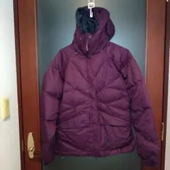 パープル ダウンジャケット Columbia 雪の結晶刺繍