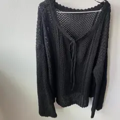 GU長袖透かし編みニット　XL