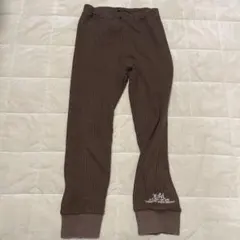 x-girl stages リブ編みブラウンレギンス size:110