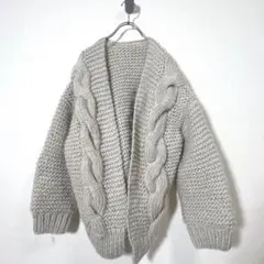 グローバルワーク　ニットカーディガン　ベージュ系　フリーサイズ