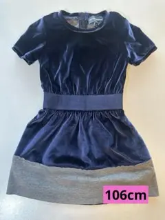 エンポリオアルマーニ ネイビー　ワンピース　結婚式　ベロア　キッズ　子供　女の子