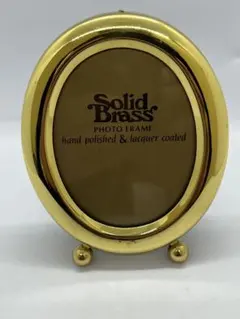 【新品未使用品】Solid Brass フォトフレーム 楕円形 真鍮製