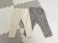 90サイズ　裏起毛レギンス２枚セット