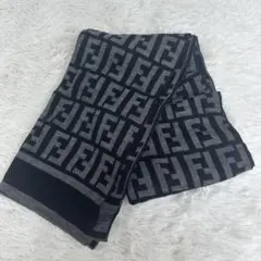 FENDI フェンディ ロゴ マフラー ズッカ柄 ブラウン 美品 - メルカリ