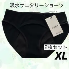 吸水ショーツ ナプキン不要 生理用ショーツ サニタリーショーツ XL 2枚セット
