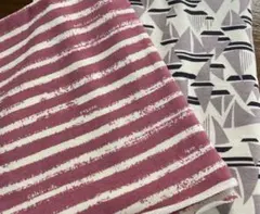 《ニット生地ハギレ★2枚セット》slowboat 裏毛ニット　 ニット生地