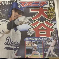 大谷翔平 号外 MVP スポニチ