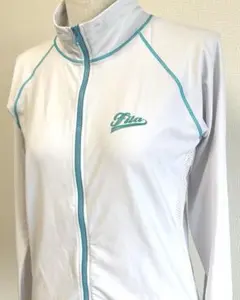 Fila ラッシュガード ホワイト　レディース　Lサイズ　白✕ブルー　UVカット
