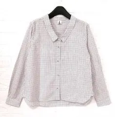 セール（LOISIR ）ホワイトリネン長袖シャツ セール（LOISIR ）ホワイトリネン長袖シャツ オープンカラー