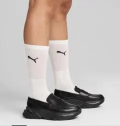 プーマ　PUMA　スニーカー　ローファー　厚底　ウィメンズ　ブラック　23cm