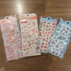 可愛いバブルシール4シートセット