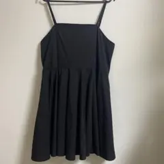 新品　シャーリングフレアキャミソール　L ブラック