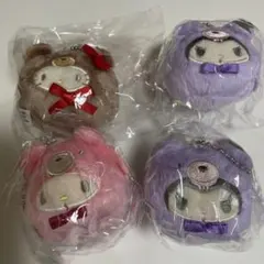 サンリオ　起き上がりぬいぐるみマスコット　ラテクマバージョン　4個セット