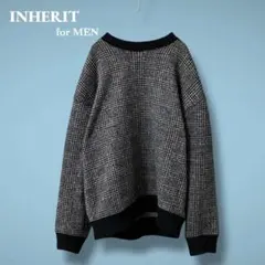 INHERIT グレンチェック柄 裏起毛スウェット トレーナー Mサイズ