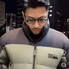 FIRST DOWN ダウンジャケット ブラック カーキ 2way