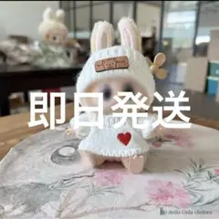 LABUBU ラブブ服 白ニットぬい服　着せ替え服 2点セット