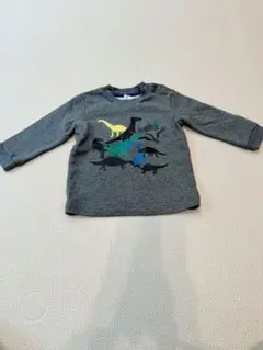 Hakka baby 恐竜プリント トレーナー グレー