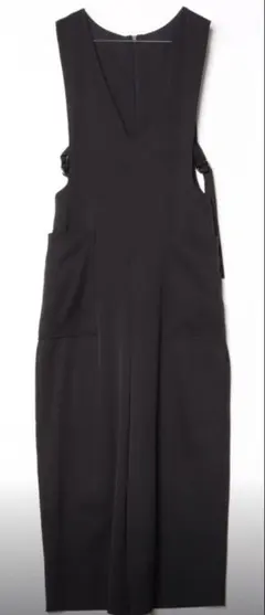 ⭐︎ブラックフライデーセール⭐︎ ブラックサロペット Vネック FREEサイズ