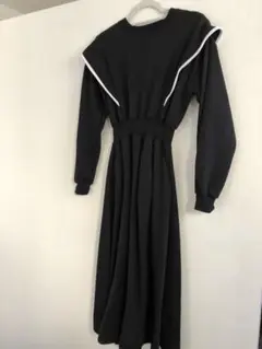 ブラックワンピース　裏起毛
