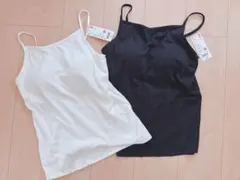 新品タグ付き♡ユニクロ エアリズムコットン ボートネック ブラキャミソール L